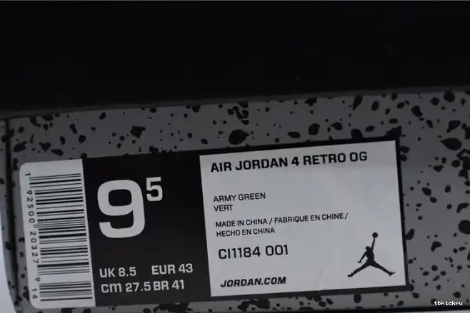 Cheap TBkick Black Retro Air Laser CI1184-001 Jordan 4 0417